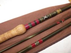 ROD: Bruce & Walker Expert Fly Rod in fine condition, 15'- 3 pce, grey carbon, 24" cork handle, with