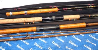 RODS: (3) Bruce & walker Carbon Salmon & Seatrout rod. 11' 3 pce burgundy whipped guides, line 7-