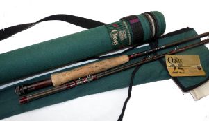 ROD: Orvis Western Graphite 10' 3 piece trout fly rod, line rate 7, grey blank, burgundy whipped