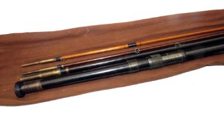 ROD: Fine Victorian drop ring salmon fly rod by Chevalier, Bowness & Bowness, 230 Strand, London,