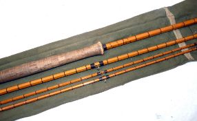 ROD: Hardy The Gold Medal 12' 6" 3 piece Palakona salmon fly rod, No.H873, burgundy close whipped,