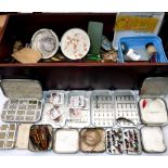 ACCESSORIES: Collection of assorted trout and salmon flies in Wheatley and together boxes, incl. two