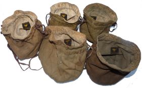 REEL CASES: (5) Collection of five Hardy Sylvet Pokey reel bags in salmon and trout sizes, all