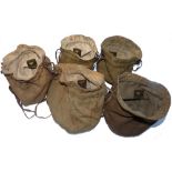 REEL CASES: (5) Collection of five Hardy Sylvet Pokey reel bags in salmon and trout sizes, all