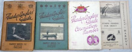 HARDY ANGLERS GUIDES: (4) Hardy Angler's Guide 1930, stepped index, 1937, good clean cover, 1937