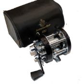 REEL: Fine Abu Ambassadeur 5000C multiplier reel, 4 screw black ribbed end plate, single black