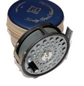 REEL: Hardy LRH Lightweight alloy trout fly reel in fine condition, rim tension adjuster, heavy U