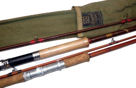 RODS: (2) Scarce Hardy The Norsk Spinning Rod 10' 2 piece brown fibalite glass, low bridge guides