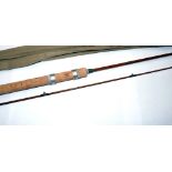 ROD: Hardy Wanless 4lb line rod, 7' 2 piece Palakona, No.E26118, green spaced whipped, bronze