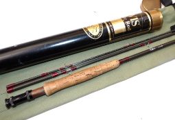 ROD: Orvis Hampshire Graphite 10' 3 piece carbon trout fly rod, line rate 7, grey blank, burgundy