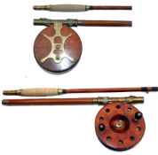 ROD& REEL: Fine Milward rod and reel big game Tunny outfit, comprising Milward's 7" Overseas frog