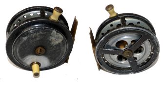 REEL: Rare Percy Wadham Isle of Wight The Meteor 4" drum casting reel, ivorine handle and trigger