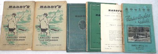 HARDY ANGLERS GUIDES: (5) Five Hardy Anglers Guides, 1951, 1954, 1955 with price list, 1957 and a
