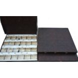 ACCESSORIES: (3) Three vintage classic fly retail storage boxes, each 15"x14"x1", mock croc