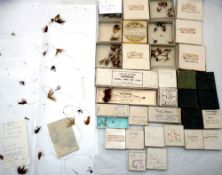 FLIES: Collection of early flies in original boxes with patterns named to lids, suppliers'