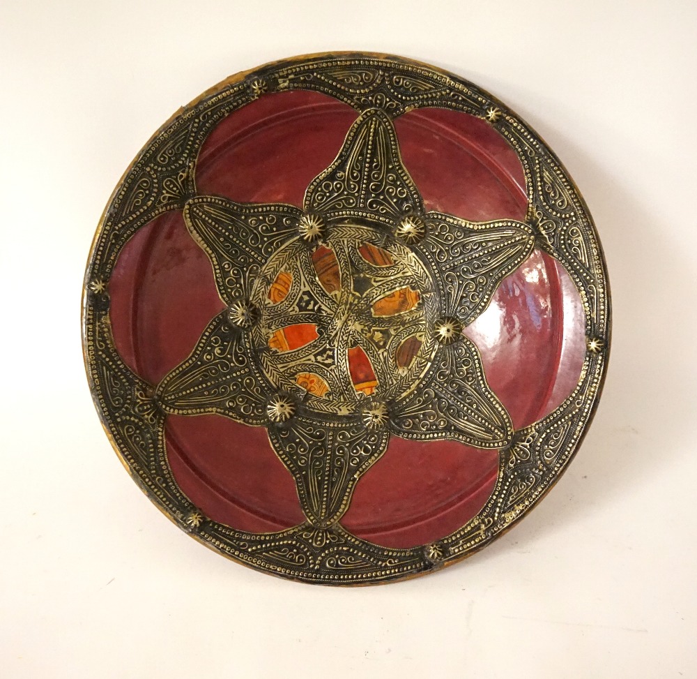 FRENCH MOROCCAN GLAZED POTTERY FRUIT BOW