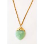 HEART SHAPED JADE PENDANT