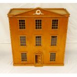 GEORGIAN STYLE WOODEN DOUBLE FRONTED DOLLS HOUSE
with simulated stone work to the front and rear,