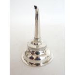 GEORGE III SILVER WINE FUNNEL of conventional form,