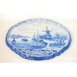 LARGE 19th CENTURY TICHELAAR DELFT BLUE