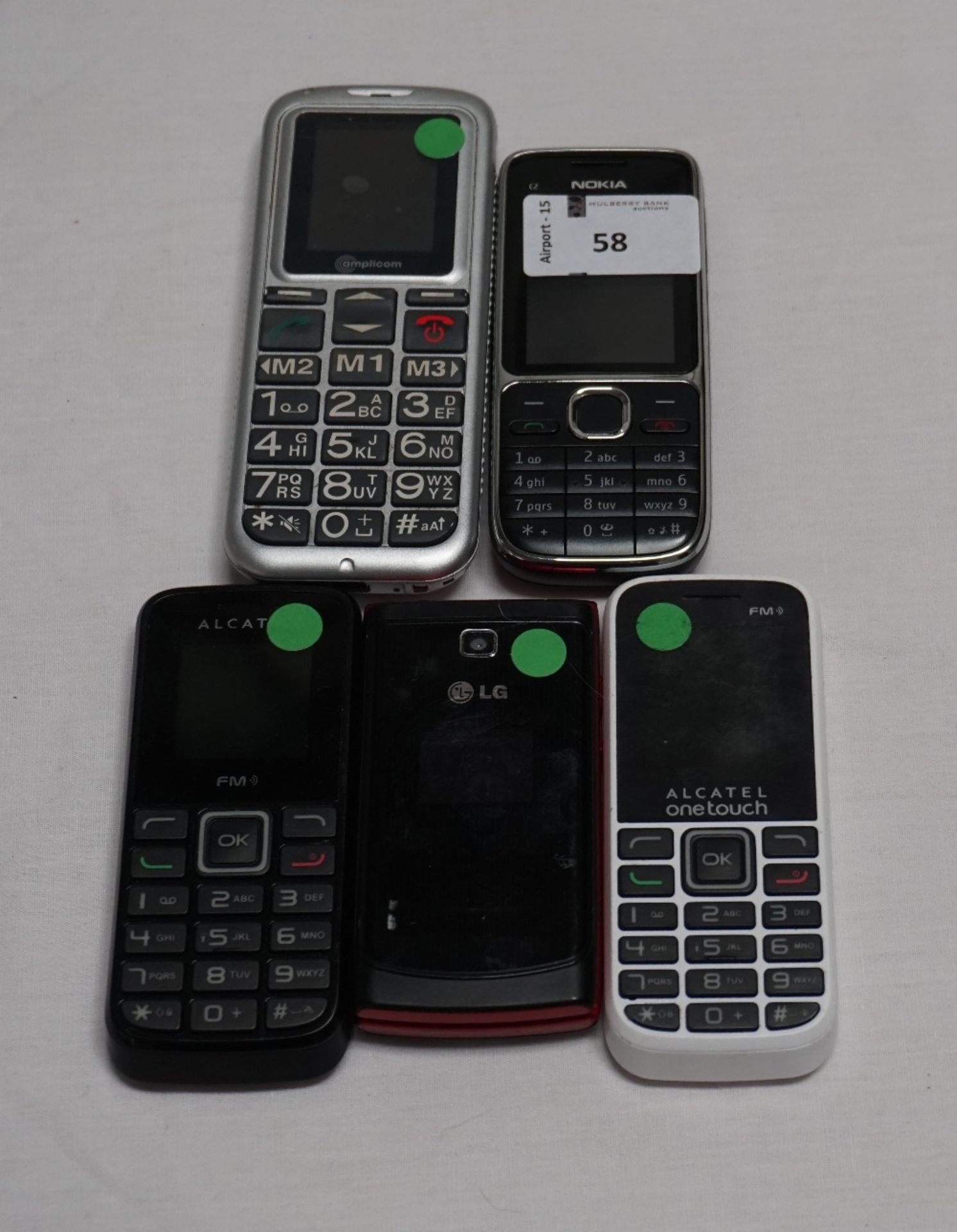 SELECTION OF FIVE MOBILE PHONES