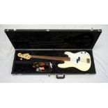 FRETLESS ELECTRIC BASS GUITAR with applied transfer 'Fender Precission Bass Made in U.S.A.