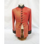 VICTORIAN SCOTTISH LORD LIEUTENANT'S RED TUNIC with bullion thistle embroidered collar,