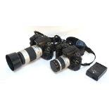 TWO 'KONICA MINOLTA' DYNAX 7D DIGITAL CAMERAS with AF 28-80 and AF 75-300 lenses,