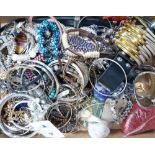 LARGE SELECTION OF COSTUME JEWELLERY including bracelets, necklaces, pendants, brooches, earrings,