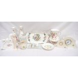 SELECTION OF IRISH PORCELAIN including a pair of Royal Tara shaped spill vases and a twin handled