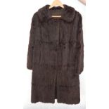 LADY'S THREE QUARTER LENGTH MINK COAT with a shawl collar