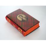 EDWARDIAN TARTAN WARE BOOK The Poetical Works of Robert Burns marked to the leather spine,