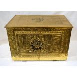 BRASS EMBOSSED COAL BIN