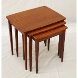 TEAK NEST OF GRADUATED TABLES