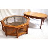 LARGE OCTAGONAL SHAPED WALNUT OCCASIONAL