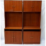 PAIR OF 1970's TEAK WALL UNITS