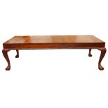 LARGE OBLONG TEAK DINING TABLE