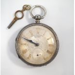 VICTORIAN SILVER CASED OPEN FACE POCKET WATCH by 'John Forrest Chronometer Maker to the Admiralty