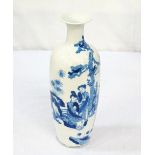 CHINESE BLUE ON WHITE PORCELAIN VASE early 20th century,