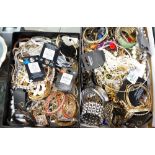 LARGE SELECTION OF COSTUME JEWELLERY including brand new items, bangles and bracelets, necklaces,