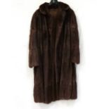 'SIM OF ABERDEEN' LADY'S BROWN MINK COAT three quarter length