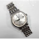 JAEGER-LeCOULTRE GENTLEMAN'S MASTER CONTROL AUTOMATIC WRISTWATCH the silvered dial with Arabic and
