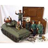 SIX 'ACTION MAN' FIGURES circa 1960/70's, some with gripping hands and a talking example,