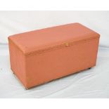 ERSKINE OTTOMAN in pink with a lift up padded lid, 91.