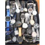 SELECTION OF LADIES AND GENTLEMEN'S WRISTWATCHES including Emporio Armani, Timex, Slazenger, Vtech,