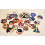 NASA SPACE MISSION CLOTH PATCHES including the Apollo Space Shuttle, Columbia Space Shuttle,