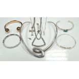 SELECTION OF SILVER AND OTHER FASHION JEWELLERY comprising a Michael Kors bracelet;