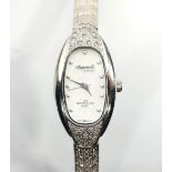LADIES INGERSOLL DECADENCE WRISTWATCH with crystals above and below the dial,