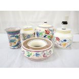 'POOLE' HANDPAINTED POTTERY with floral decoration,