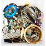 LOT OF COSTUME JEWELLERY including silver and other rings,